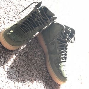 nike air force high ankle green